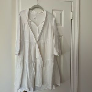 Honorine XS White Dress wih tie